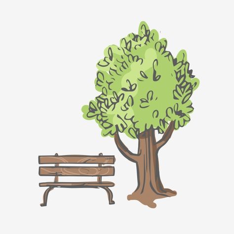 Bench Drawing, Nature Clipart, Park Scene, Map Png, Cartoon Banana, Tree Logo Design, Logo Design Health, Vector Trees, Tree Logos