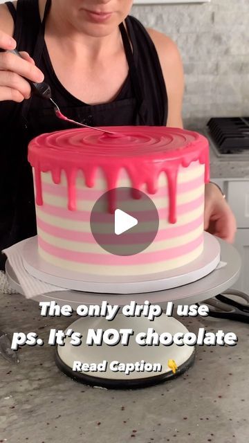 Pie, Icing Drip Recipe, Royal Icing Drip Recipe, Easy Fun Cake Ideas, How To Do Drips On Cake, Pink Drizzle Cake, How To Make Icing Drip Down Cake, Melted Frosting On Cake, Birthday Cake Drip Icing