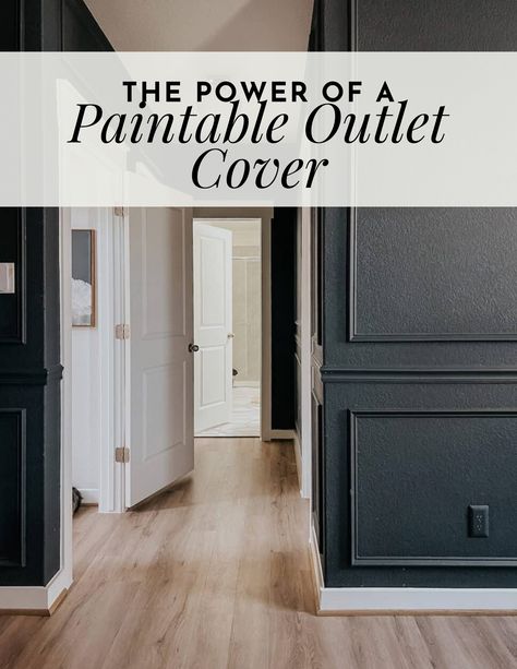 The Power of a Paintable Outlet Cover – Love & Renovations Wall Outlet Covers Ideas, How To Cover Outlets On Wall, Update Outlet Covers, Cover Outlets On Wall, Hide Outlets On Wall Kitchen, Outlet Covers Ideas, Hide Outlets On Wall, Black Outlet Covers On White Walls, Painting Outlet Covers