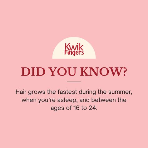 There are tons of little hair insights that just might leave you amazed! Thanks to @holleewoodhair for this super interesting hair fact we found in one of their blogs! 🤩 Follow us to know more about hair, hair tips and hair styles! ❤️ #KwikFingersComb #KwikFingers #KwikHair #KwikHairFacts #WednesdayHairFacts #HairFacts #HairFacts101 #HairFunFacts #DidYouKnow #DidYouKnowFacts #HairThings #HairFactOfTheDay #HairHacks #SummerHairVibes #SummerHairReady Interesting Hair, Hair Facts, Fact Of The Day, Did You Know Facts, Skin Clinic, Hair Tips, About Hair, Pune, Summer Hairstyles