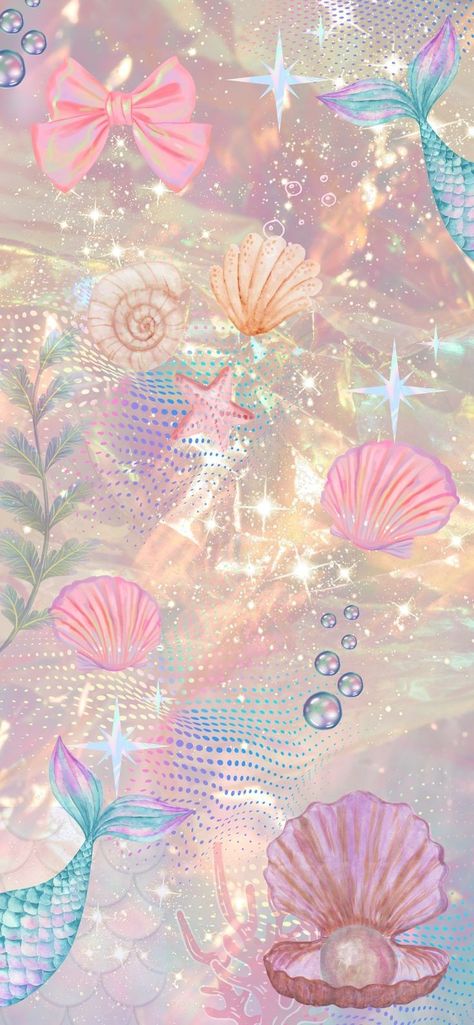 Pink Mermaid Aesthetic, Mermaid Wallpaper Iphone, Gyaru Wallpaper, Pastel Pink Wallpaper Iphone, Mermaid Wallpaper Backgrounds, Mermaid Background, Icona Ios, Mermaid Wallpapers, Cute Summer Wallpapers