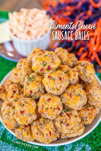 Louisiana Party Food, Pimento Cheese Sausage Balls, Best Sausage Balls, Cheese Sausage Balls, Sausage Ball, Palmetto Cheese, Sausage Cream Cheese, Cream Cheese Sausage Balls, Make Sausage