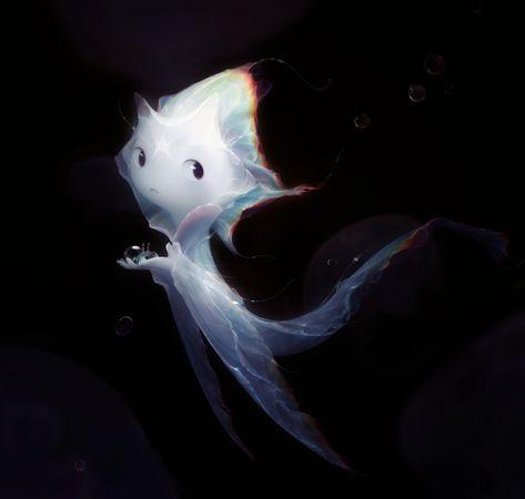 ArtStation - Starlight of the Deep, Myroslava Sviridova Light Creature, Light Tattoo, People Drawing, Art Animals, Sketchbook Art, Love Illustration, Cartoon Games, 2d Art, Magical Creatures