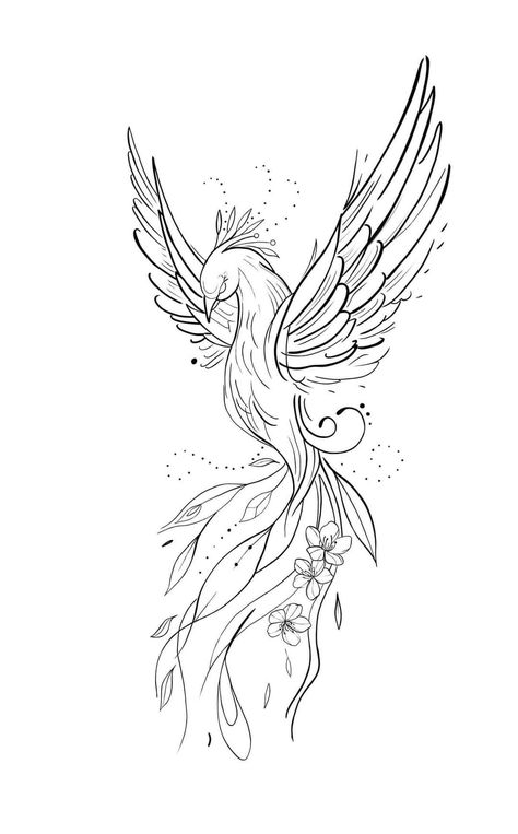 Line Work Phoenix Tattoo, Maiden Virgo Tattoo, Tattoo Pheonix Women, Phoenix Hip Tattoos Women, Pheonix Tattoo For Women On Thigh, Fineline Phoenix Tattoo, Phoenix Tattoo Wrist, Small Starter Tattoos, Pheonix Tattoo Stencils