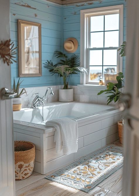 Bathroom Interior Design, Coastal Bathroom Ideas, Calming Coastal, Coastal Bathroom Decor, Coastal Bathroom, Great Bathrooms, Coastal Bathrooms, Beachy Decor, Modern Aesthetics