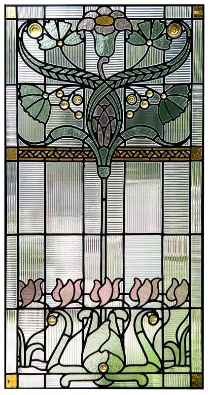 Stained Glass Art Nouveau Window Panels, Art Nouveau Texture, Art Deco Stained Glass Door, Art Nouveau Glass Window, Art Nouveau Window Design, Art Nouveau Stained Glass Designs, Art Nouveau Stained Glass Window, Art Nouveau Stained Glass Patterns, Art Deco Stained Glass Patterns