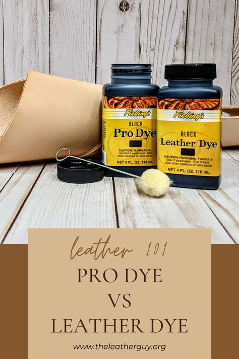 ⭐Leather 101 Workshop Wednesday!⭐    Today's topic...  🌟Pro Dye vs Leather Dye!🌟    📣Click here to learn: Leather Dye Diy, Drawing Models, Tandy Leather, Leather Craft Projects, Branding Iron, Native American Crafts, Cow Horns, Leather Dye, Tan Cowhide