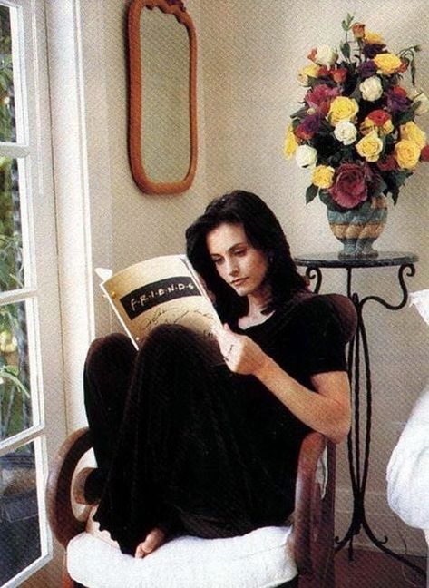 Inside Friends on Twitter: "Happy birthday Courteney! 🎂… " A Book, A Woman, Mirror, Reading