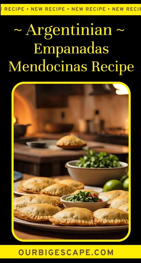 Argentinian Empanadas Mendocinas Recipe Argentine Empanadas, Argentinian Empanadas, Argentinian Cuisine, Argentine Recipes, Beef Empanadas Recipe, Argentinian Food, South American Recipes, Spiced Beef, Beef Empanadas