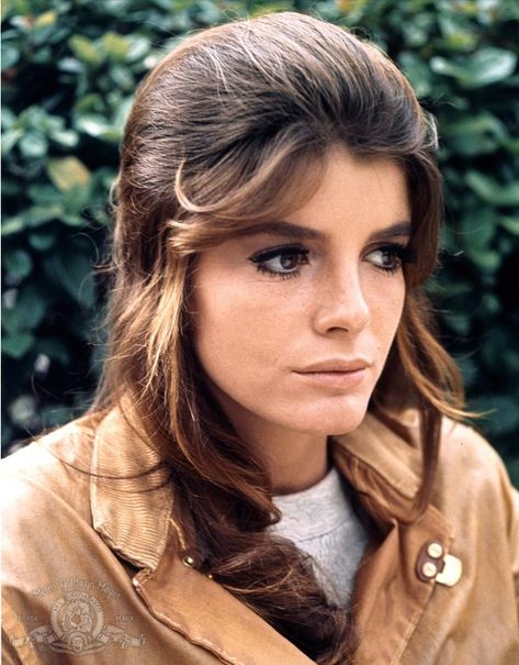 Katharine Ross as Elaine Robinson in "The Graduate" (1964) The Graduate 1967, Sherry Jackson, Katherine Ross, Katharine Ross, Yvonne Craig, Sam Elliott, Anna Karina, Celebrity Makeup Looks, The Graduate