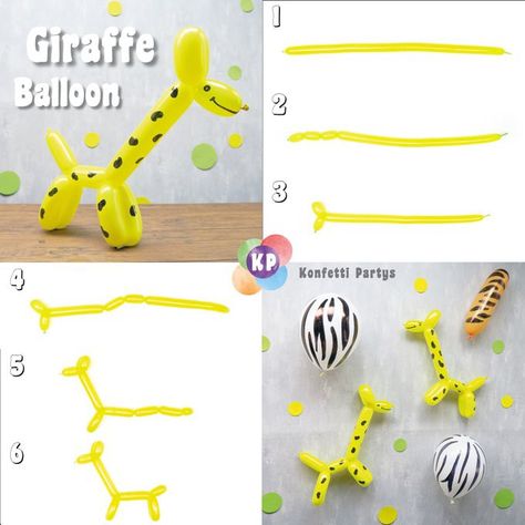 Ballon Modelling, How To Make Balloon Animals, Fairy Masquerade, Balloon Giraffe, Easy Balloon Animals, Tattoos Henna, Balloon Bouquet Diy, How To Make Balloon, Qualatex Balloons