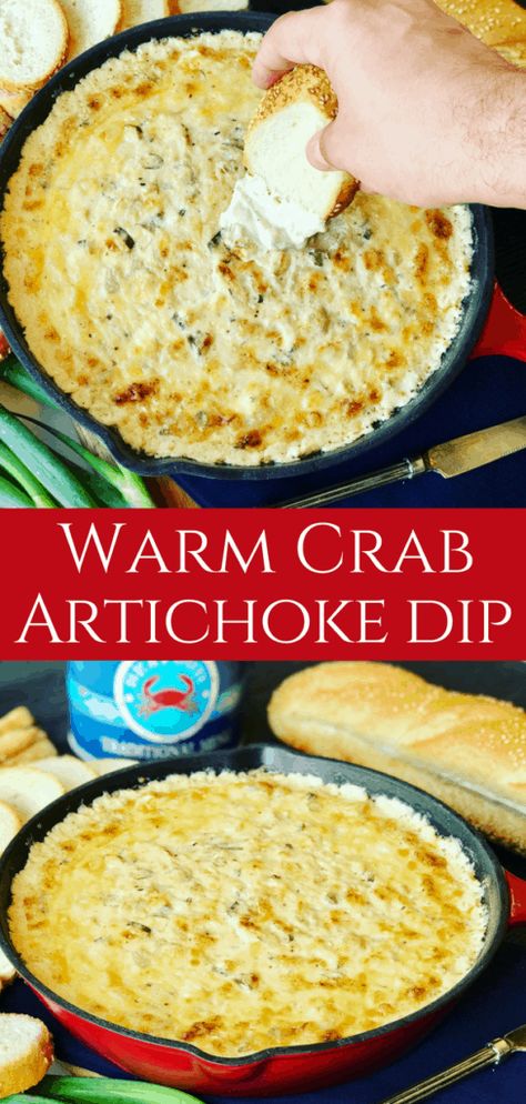 Appetizer For Party, Crabmeat Dip, Crab Artichoke Dip, Warm Crab Dip, Crab And Artichoke Dip, Crab Appetizer, Baked Crab, Seafood Dip, Hot Crab Dip