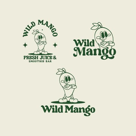 INTRODUCING THE WILD MANGO 🥭 A fresh juice and smoothie bar serving up perfect refreshing blends to cool off this summer with the quality fruits and vegetables sourced worldwide So excited to share the first look of this brand🥭✨ - Let me know what you think about this customized “WILD MANGO” logo design ❤️ @briefhaus - #bhwildmango #briefhaus #WildMangoProject #WildMangoLogo #WildMangoBranding #CreativeDesigns #GraphicDesignInspiration #BrandIdentity #mascotlogo #ArtisticBranding #VisualIden... Juice Shop Logo, Fruit Logo Branding, Juice Brand Logo, Mango Logo Design, Kirby Logo, Orange Juice Design, Juice Bar Logo, Juice Logo Design, Smoothie Logo