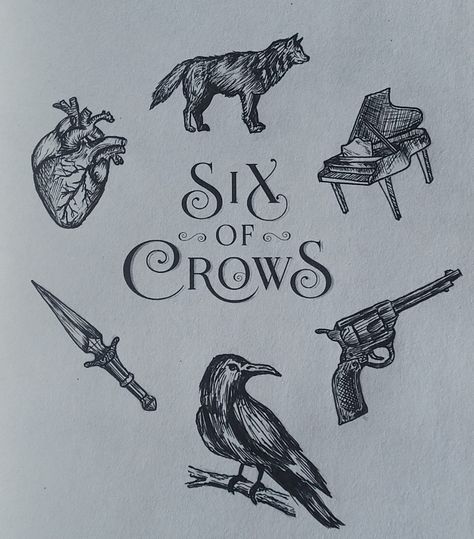 Six Of Crows Symbol Simple, Simon Snow Tattoo, The Wraith Six Of Crows, Six Of Crows Fanart Characters, Six Of Crows Prints, Six Of Crows Logo, Six Of Crows Embroidery, Six Of Crows Decor, Six Of Crows Laptop Wallpaper