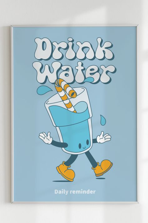 Stay Hydrated Drawing, Drinking Water Motivation, Reminder Poster Design, Water Poster Ideas, Stay Hydrated Quotes, Drink Water Poster, Responsibility Poster, Wellness Poster, Refilling Station