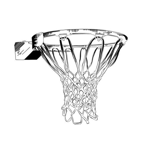 Hand drawn sketch of basketball ring in black Premium Vector Basketball Goal Drawing, Basketball Drawing Ideas, Basketball Drawings Sketches, Basketball Hoop Drawing, Basketball Prints, Basketball Tattoos, Panther Pictures, Basketball Drawings, Basketball Ring