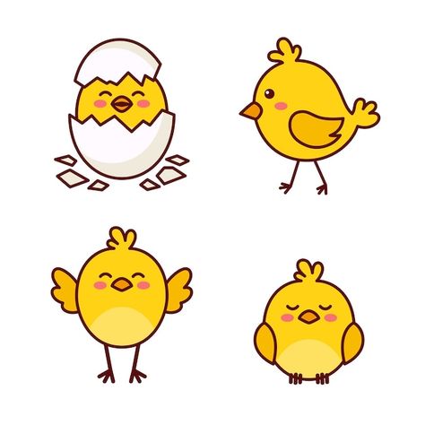 Cartoon Chicken Cute, Chicken Drawing Simple Cute, Easter Chicken Drawing, Chick Drawing Cute, Chicken Cute Drawing, Baby Chick Tattoo, Cute Chicken Tattoo, Baby Chick Drawing, Chicken Character Design