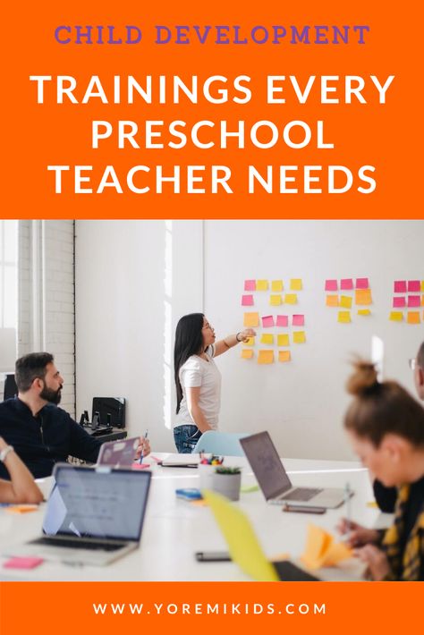 best trainings for preschool teachers How To Be A Preschool Teacher, Preschool Teacher Training Topics, Challenging Behaviors Preschool Early Childhood, Preschool Teacher Training Ideas, Preschool Teacher Assistant Duties, Preschool Professional Development, Preschool Tips Teachers, Preschool Director Outfits, Preschool Teacher Resources