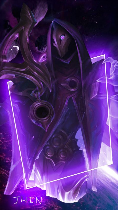 Jhin League Of Legends Wallpaper, Dark Cosmic Jhin, Cosmic Wallpaper, League Of Legends Jhin, Lol Champ, Jhin League Of Legends, Lol Champions, Purple Wallpaper Iphone, Lol League Of Legends