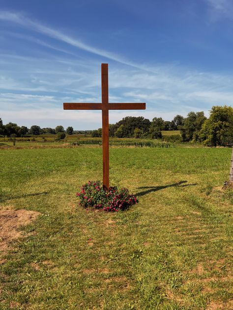 Cross Yard Decoration, Cross Garden, Outdoor Cross, Prayer Altar, God Cross, Future Board, Prayer Garden, Big Cross, Outdoor Sanctuary