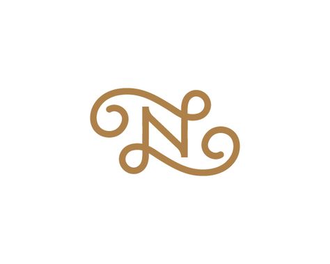 N Logo Design, Fly Quotes, N Logo, Script Monogram, Logotype Design, Badge Logo, Natural Logo, Elegant Logo, Logo Restaurant