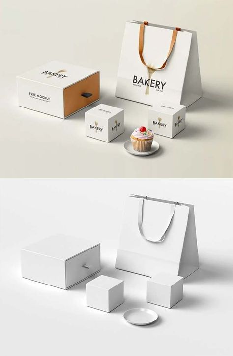 Free Bakery Branding Mockup PSD Bakery Logo Mockup, Cake Packaging Ideas Design, Package Mockup Free, Mock Up Design Ideas, Graphic Design Mockup Ideas, Bakery Branding Packaging, Bakery Packaging Ideas, Cake Mockup, Cake Packaging Design