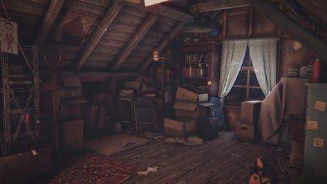 Grandpa’s Attic: The Beaty of Little Details Rosario, Trier, Casa Anime, Gacha Backgrounds, Uncharted 4, Dog Games, Obey Me, Attic Rooms, Small Cabin