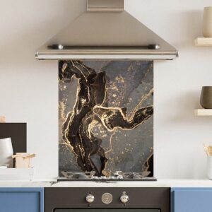 Premium Digital Image Splashbacks - Choose Your Print White Marble Design, Old Fashioned Kitchen, Cow Kitchen, Wine Kitchen, Black And Gold Marble, Marble Kitchen, Kitchen Splashback, Glass Splashback, Wine Design