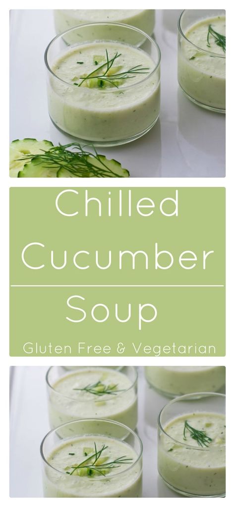 Cold cucumber soup is an easy-to-make, refreshing, and flavorful cold soup. Perfect to serve as an appetizer, side dish, or for a light, healthy main dish. It's low-carb and keto friendly. Cold Cucumber Soup, Cold Appetizers Easy, Cold Soup Recipes, Cucumber Soup, Healthy Appetizers Easy, Chilled Soup, Healthy Greek Yogurt, Summer Soup, Cold Soup