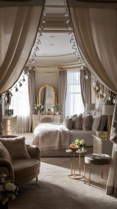 Glam Decor Ideas, Cozy Glam Bedroom, Classic House Interior Design, Glamorous Bedroom, Thanksgiving Table Decor Ideas, Cozy Glam, Glam Bedroom Decor, Thanksgiving Table Decor, Luxury Room Bedroom