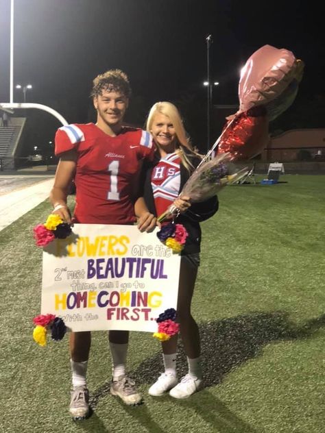 Football And Cheerleader Hoco Proposal, Cute Homecoming Proposals, Dance Proposal, Hoco Proposals Ideas, Hoco Proposals, 8th Grade Graduation, Prom Proposal, Football Cheerleaders, Homecoming Proposal