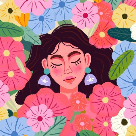 Devucii | Illustration’s Instagram post: “Giving you a closer look at this beauty🌸🌸✨✨ . . . . . .…” Flowers Procreate, Painting Artist, Spring Vibes, Art Inspiration Painting, Illustration Character Design, Flower Illustration, Artist Painting, Portrait Drawing, Pretty Art