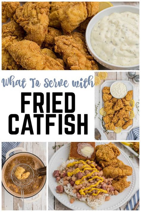 Fried Catfish Meals Sides, Fried Catfish Sides, Sides For Catfish, Catfish Side Dishes, Catfish Dinner Ideas Sides, Catfish Sides Dishes, Sides For Fish Fry, Catfish Sides, Sides For Fried Fish