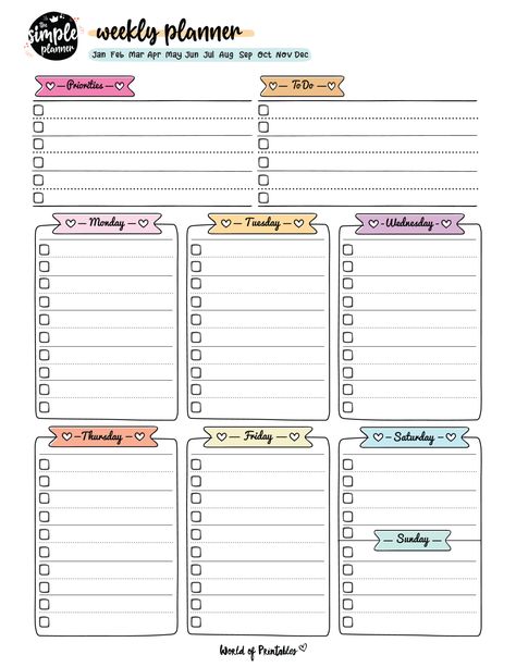 Scedules Ideas For School, 2024 Planner Template, Student Daily Planner Template, Weekly Planner Template Free Printable, Student Schedule Template, School Weekly Schedule, My Week Planner, Free School Planner Printables, Weekly School Schedule