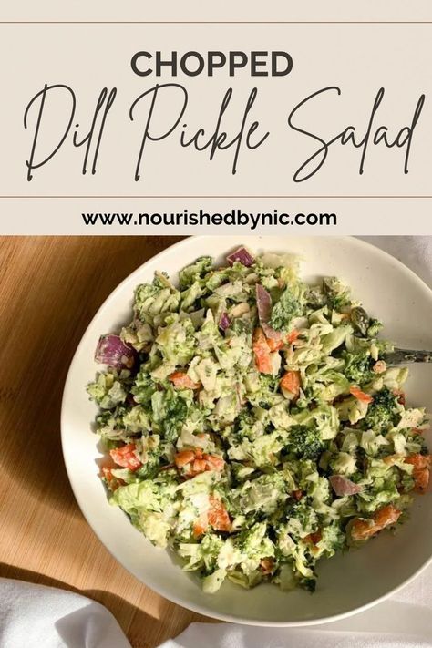 Chopped Dill Pickle Salad Dill Pickle Chopped Salad, Chopped Dill Pickle Salad, Pickle Side Dishes, Creamy Dill Pickle Salad, Dill Pickle Dressing, Pickle Salad Recipes, Costco Dill Pickle Salad Recipe, Dill Pickle Salad Dressing, Pickle Dishes