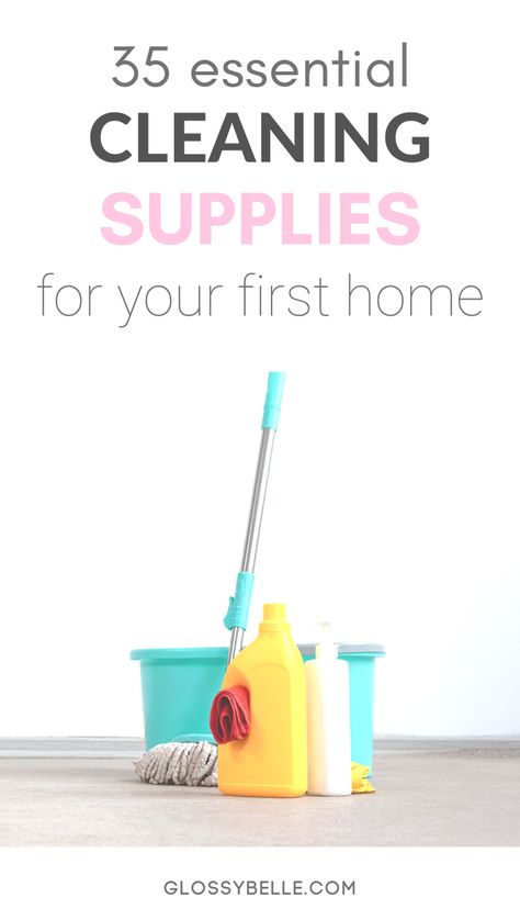 Moving out for the first time? Here is a list of cleaning essentials for a new apartment. | apartment essentials | adulting | independence | college essentials | college dorm | room essentials | home decor | cleaning supplies list for bathroom | essential bathroom cleaning supplies | new home cleaning kit | kitchen cleaning essentials | apartment cleaning essentials | cleaning supply list for new home | household cleaning essentials list | first home cleaning supplies #adulting #newhome Cleaning Essentials List, Household Essentials List, Cleaning Supply List, New Home Cleaning, Cleaning Supplies Checklist, Home Cleaning Supplies, Diy Small Apartment, Cleaning Supplies List, First Apartment Essentials