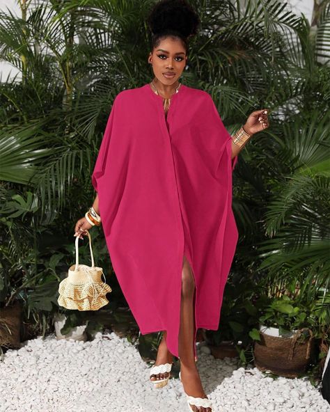 ✨Pre-order only, XS(6) - XL(16)✨ ✨Price : 100,000✨ Kaftan Dress Modern, Kaftan Styles For Ladies, Clergy Robes, Dress For Vacation, Loose Shirt Dress, Lantern Sleeve Dress, Loose Shirt, Design Dresses, African Design Dresses