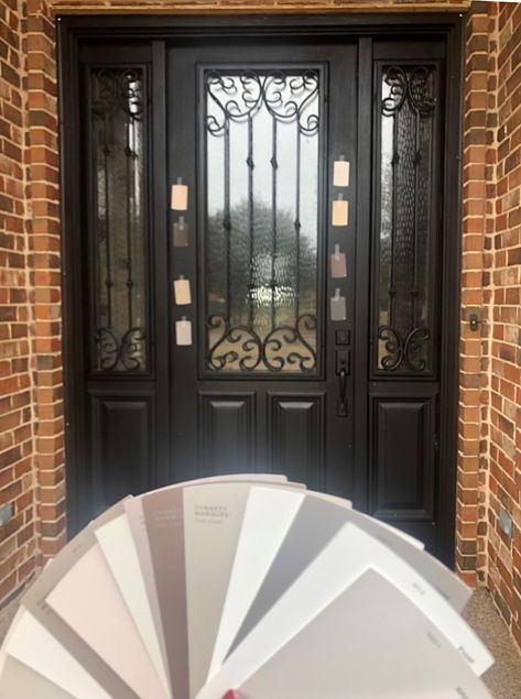 Front Door Refresh with Behr Paint - Cottage style decoratin Paint Front Door, Door Refresh, Cottage Style Decorating, Library At Home, Behr Marquee, Behr Colors, Front Entryway, Behr Paint, Painted Cottage