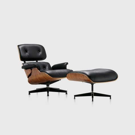 The Eames Lounge Chair and Ottoman get better with age, in part because of how they are made. From the innovative hardware that fastens the cushions to the shell without marring the appearance of the wood to the fact that each piece continues to be assembled by hand, the combination of craft and manufacturing consistency results in pieces that are genuinely authentic. #loungechair #ottoman #classicfurniture #iconicfurniture #vintage #luxuryfurniture #interiordesign #homeinterior Charles & Ray Eames, Herman Miller Eames Lounge Chair, Herman Miller Chair Eames, Herman Miller Eames, Lounge Chair And Ottoman, Black Ottoman, Charles Ray, Ottoman Design, The Local Project