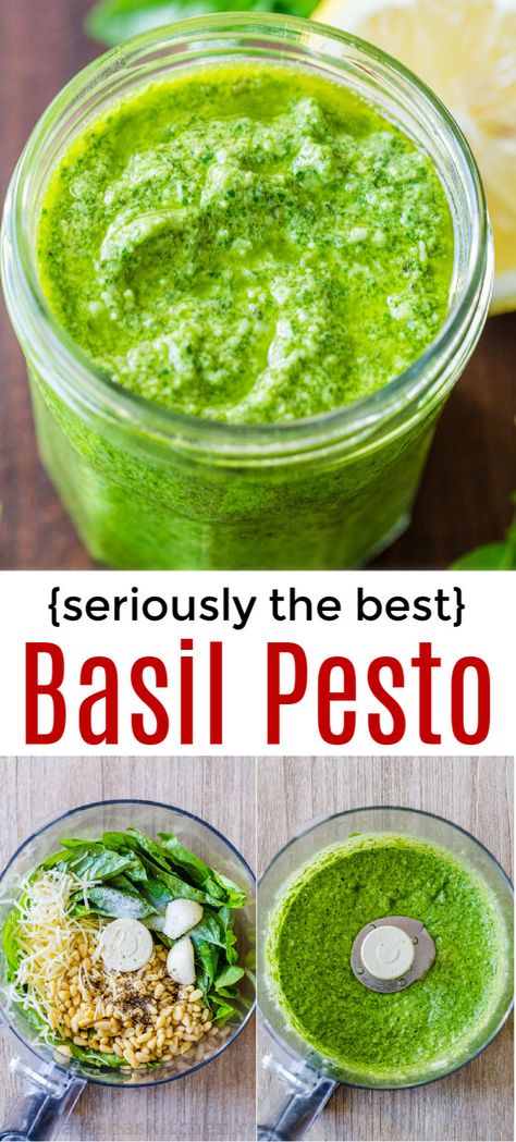 Herb Recipes, Makanan Italia, Basil Pesto Recipes, Basil Recipes, Homemade Pesto, Pesto Recipe, Pesto Sauce, Garden Recipes, Basil Pesto