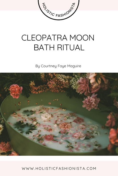 Spiritual Cleansing Bath Ritual, Herbs For Baths, Cleopatra Bath Recipe, Fertility Bath Ritual, Goddess Bath Ritual, Goddess Bath Recipes, Period Bath Soak, Full Moon Bath Ritual, Ancient Beauty Rituals