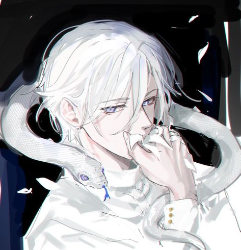 Man With White Hair Art, White Haired Boy Art, White Hair Boy Oc, White Hair Guy Art, White Hair Boy Art, White Hair Male Oc, White Hair Oc Male, White Haired Anime Guy, White Hair Drawing