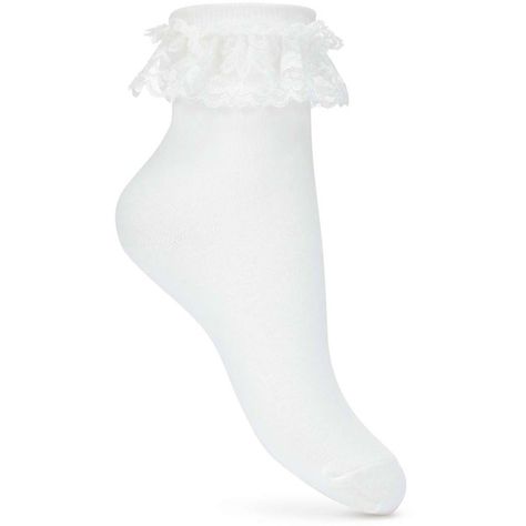 Miss Selfridge Lace Frill Sock ($5) ❤ liked on Polyvore featuring intimates, hosiery, socks, white, lace socks, miss selfridge, ruffle socks, frilly socks and white frilly socks Frilled Socks, White Ruffle Socks, White Frilly Socks, Lace Ruffle Socks, White Lace Socks, Lacy Socks, Girls Formal Shoes, Socks Ruffle, Oz Costume