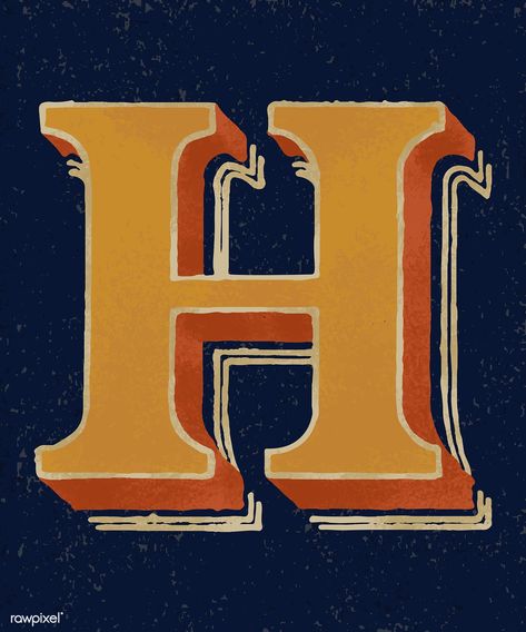 H Font Letter Design, Letter H Design, Antique Logo, Hand Lettering Practice Sheets, Monogram Printable, Scrapbook Letters, Free Illustration Images, Aesthetic Letters, Graffiti Font