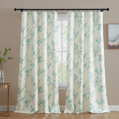 Window Rods, Light Blocking Curtains, Pocket Window, Grommet Panels, Fade Designs, Floral Room, Bench Decor, Floral Curtains, Rod Pocket Curtain Panels