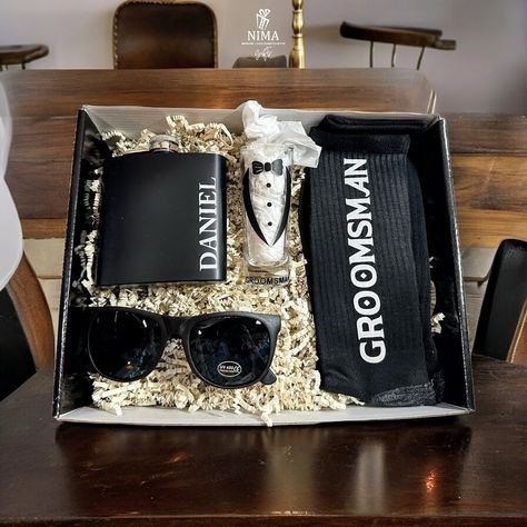 Looking for a gift for your groomsmen? Our groomsman proposal boxes have everything they would love and more, making it easy to show your appreciation in style! 😎 Tag a 2024 or 2025 bride and groom to be 🖤 Shop now at www.nimagiftsco.com ✨ . . . #groomsmengift #bridetobe #groomsmenproposal #weddingfavors #bridalparty #2024bride #weddingideas #bride2be #weddinginspo #customtumbler #2025bride #customgifts #weddingluxe #2024weddingplanning #groomsmenstyle #bridetobe 2025 Bride, Groom Box, Groomsmen Boxes, Groomsman Proposal Box, Nike Gifts, Groomsmen Proposal Gifts, Groomsman Proposal, Groom To Be, Western Themed Wedding