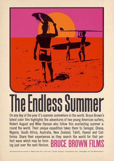 Endless Summer Movie, Vintage Surf Posters, Endless Summer Poster, Surf Posters, Jacques Yves Cousteau, Blacklight Posters, The Endless Summer, Surf Vintage, Surf Poster