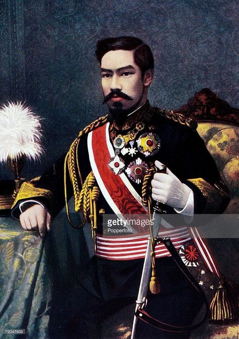 Royalty, 19th Century, A portrait of his imperial Majesty Mutsuhito, the Emperor of Japan Sengoku Jidai, Meiji Restoration, Ancient Discoveries, Japanese History, Yamagata, Asian History, Japan Photo, Character Wallpaper, Male Portrait