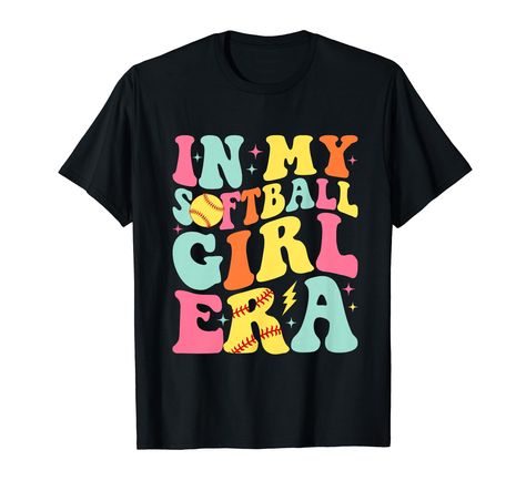 PRICES MAY VARY. In My Softball Girl Era Retro Groovy Softball Girl Shirt, In My Softball Girl Era Retro Groovy Softball Girl T-Shirt, Lightweight, Classic fit, Double-needle sleeve and bottom hem Softball Shirts For Players, Softball Funny, Girls Softball, Presents For Women, Retro Groovy, T Shirt Image, Retro Humor, Presents For Mom, Girls Tees