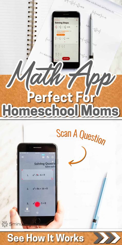 Math app that solves math problems. Perfect for homeschool moms and parents trying to help kids with math homework. #ad #math #mathapp Homeschooling Lessons, Math Hacks, Math Homework Help, Educational Apps For Kids, Math Apps, College Textbook, Kid Life, Math Questions, Math Homework